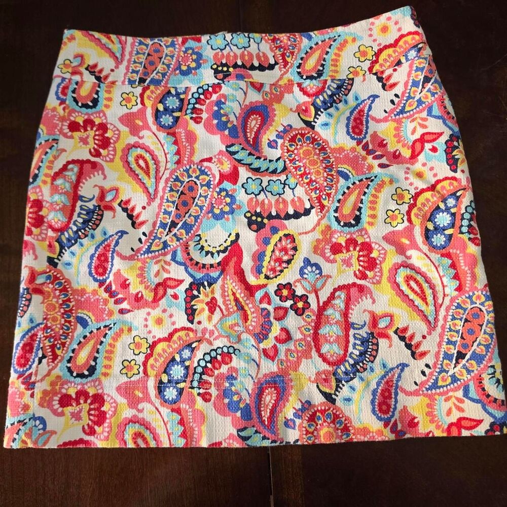 Vintage Talbots Paisley Multi Colored Pattern Skirt